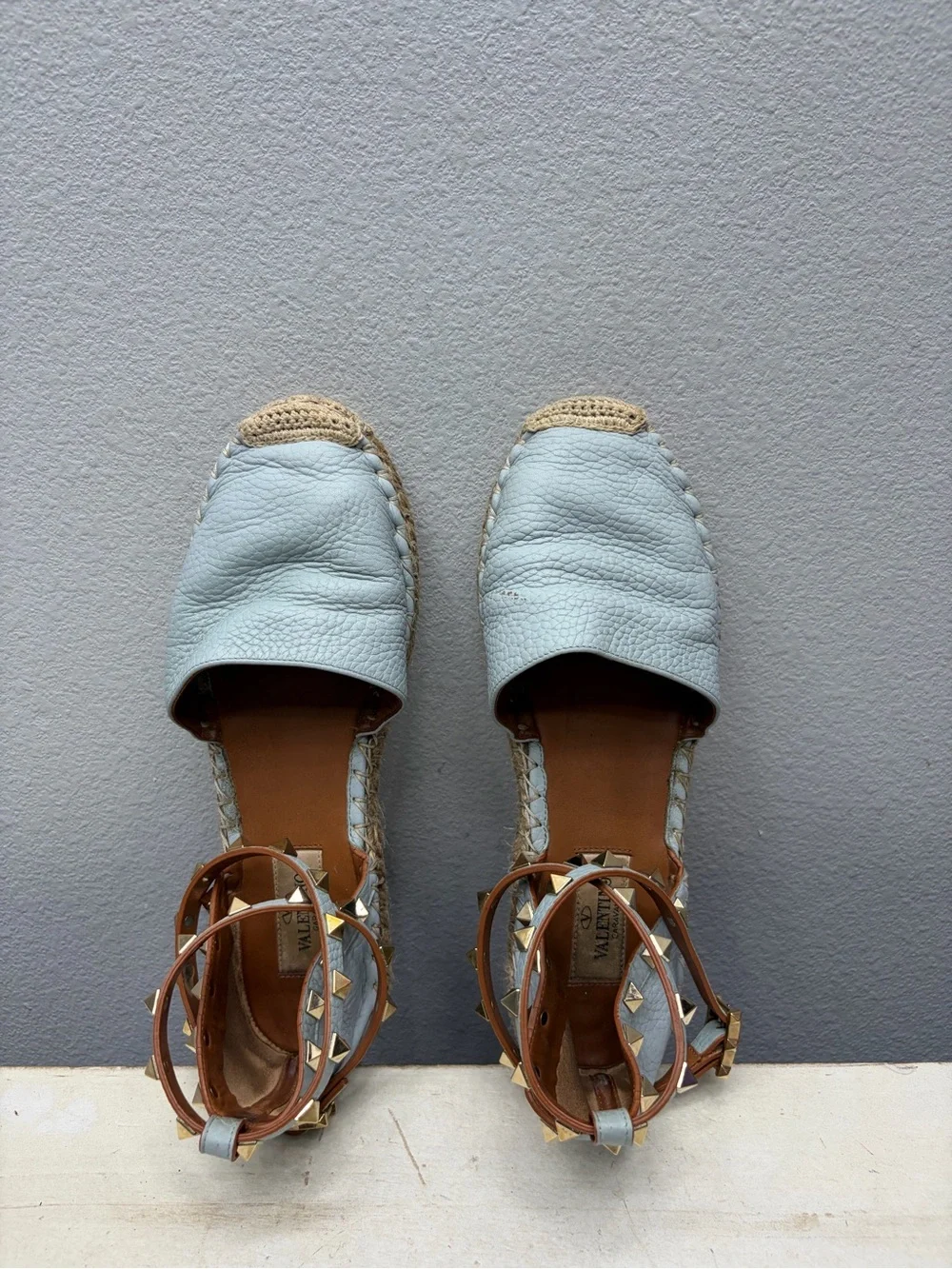 Valentino blue leather
